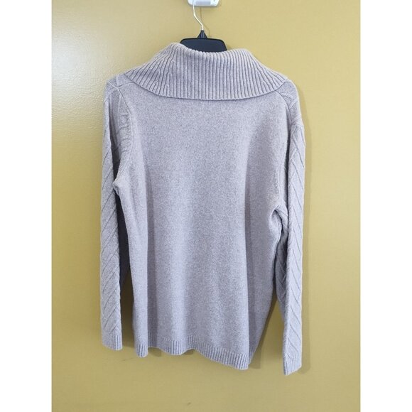 Calvin Klein Cotton Blend Cowl Neck Sweater L Designer Classic - Picture 3 of 5